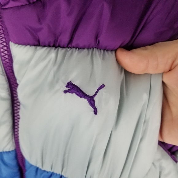 PUMA | full zip snap pocket puffer vest gilet - Picture 3 of 8